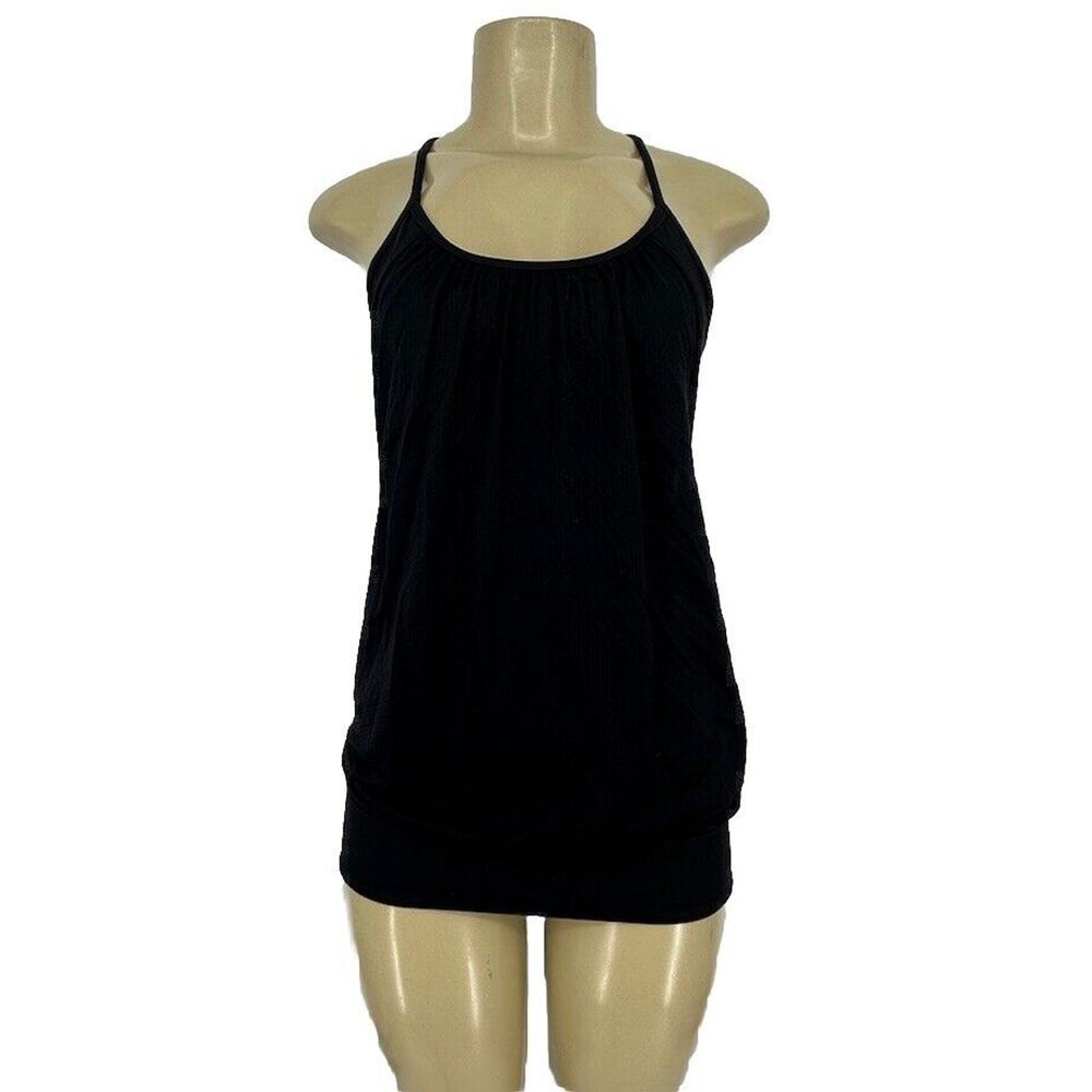 Lululemon Size 4 Women No Limits Tank Top Shirt Black Athletic Build In Bra R6v